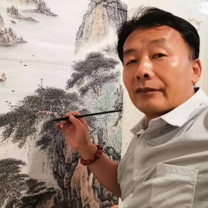 东书房签约艺术家吴景俊：笔墨见性为主线，而诗意境界则为审美
